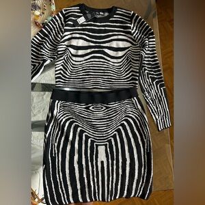 Fashion Nova, sexy-cool pattern, sweater skirt set, new with tags